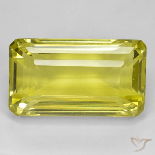 41.42ct Naturel Jaune moyen Quartz, Taille émeraude, VVS