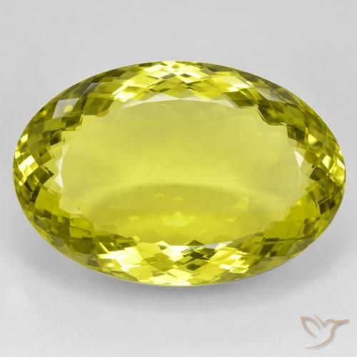 94.12ct Naturel Jaune vif Quartz, ovale, VVS