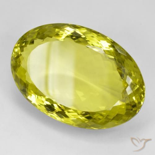 Quartz Jaune vif naturelle ovale, 94.12 ct, VVS