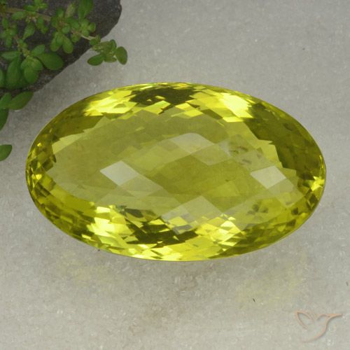 130.99ct Naturel Jaune citron Quartz, ovale, VVS