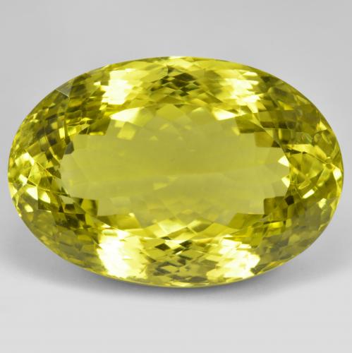 Quartz Jaune vif naturelle Coupe ovale, 101.43 ct, VVS
