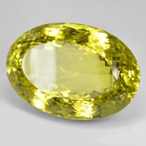 Quartz Jaune vif naturelle Coupe ovale, 101.43 ct, VVS