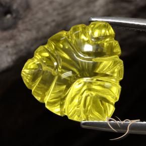 Quartz Jaune intense naturelle Trillion, 13.92 ct, Transparent