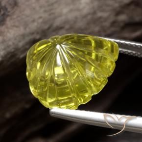 Quartz Jaune intense naturelle Trillion, 13.92 ct, Transparent