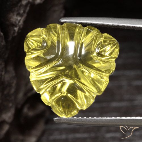 15.33ct Naturel Jaune ananas léger Quartz, Trillion, Transparent