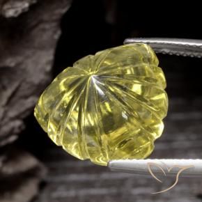 Quartz Jaune ananas léger naturelle Trillion, 15.33 ct, Transparent