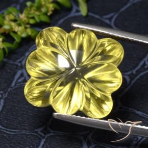 Quartz Jaune moyen naturelle Taille Fleur, 18.68 ct, Transparent