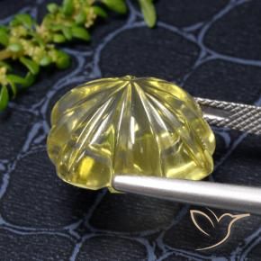 Quartz Jaune moyen naturelle Taille Fleur, 18.68 ct, Transparent