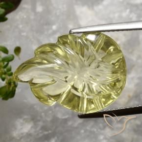 Quartz Jaune pâle naturelle Fantaisie, 12.97 ct, Transparent