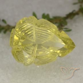 Quartz Jaune clair naturelle Fantaisie, 19.07 ct, Transparent