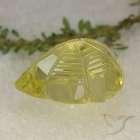 Quartz Jaune clair naturelle Fantaisie, 19.07 ct, Transparent