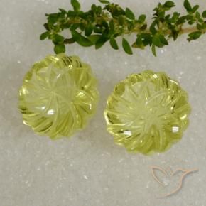 Shop natural 22.87ct Jaune clair Quartz gems, Taille Fleur, from Brésil at GemSelect. In stock, global shipping!