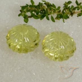 Shop natural 22.87ct Jaune clair Quartz gems, Taille Fleur, from Brésil at GemSelect. In stock, global shipping!