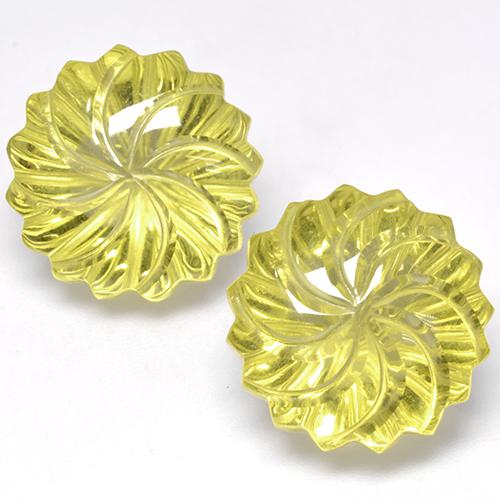 Achetez naturel 24,54ct jaune quartz gems, taille fleur, en provenance brésil chez gemselect. en stock, livraison internationale!