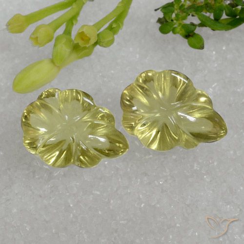 9.50ctw Naturel Jaune pâle Quartz, Fantaisie, Transparent