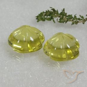 Shop natural 64.06ct Jaune citron Quartz gems, Taille Fleur, from Brésil at GemSelect. In stock, global shipping!