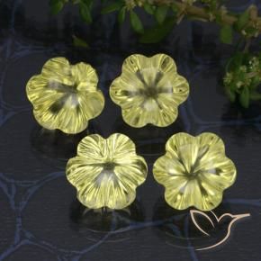 Shop natural 16.85ct Jaune verdâtre Quartz gems, Taille Fleur, from Brésil at GemSelect. In stock, global shipping!