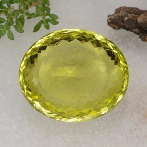 Quartz jaune naturelle coupe ovale, 67,14 ct, VVS