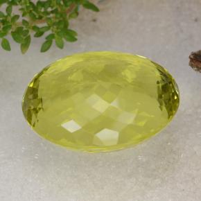 Quartz jaune naturelle coupe ovale, 67,14 ct, VVS