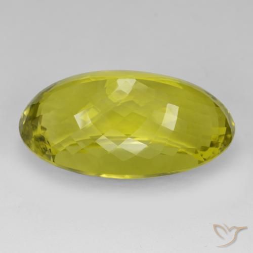 Quartz Vert jaune naturelle ovale, 97.05 ct, VVS