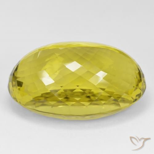 Quartz Medium Dark-Yellow naturelle ovale, 90.42 ct, VVS