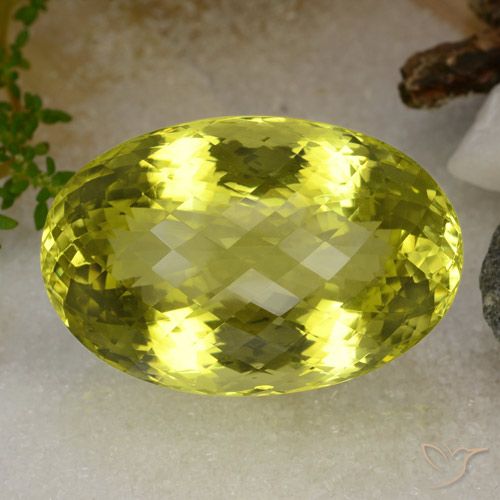 115.73ct Naturel Jaune vif Quartz, ovale, VVS