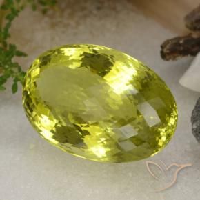 Quartz Jaune vif naturelle ovale, 115.73 ct, VVS