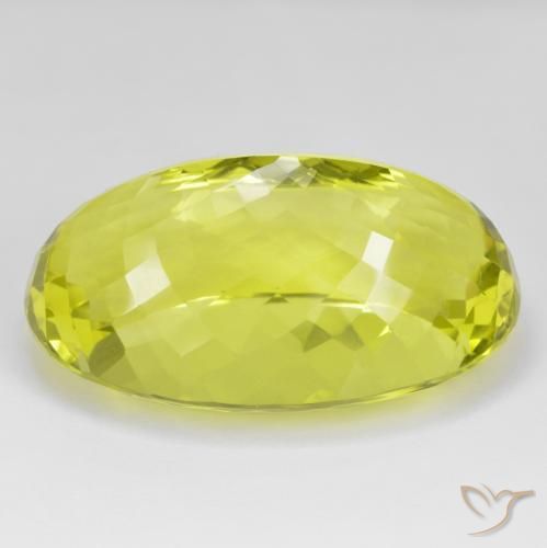Quartz Jaune citron naturelle ovale, 89.56 ct, VVS