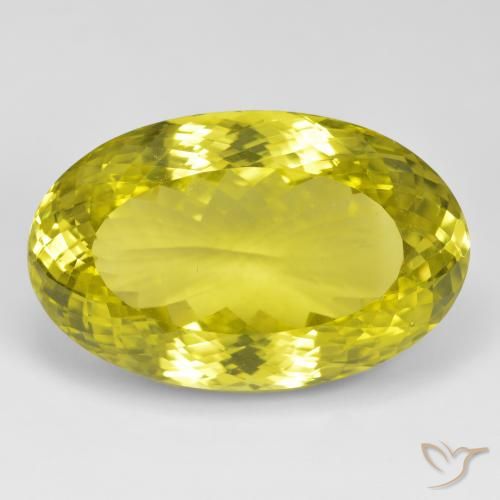 71.43ct Naturel Jaune moyen Quartz, ovale, VVS