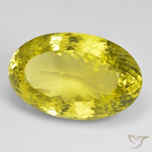 Quartz Jaune moyen naturelle ovale, 71.43 ct, VVS