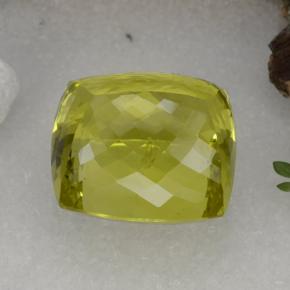 Quartz jaune naturelle coupe coussin, 67,62 ct, VVS