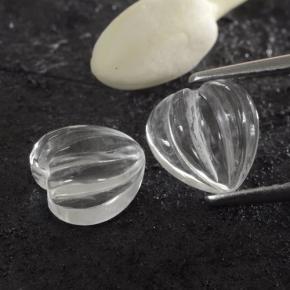 Achetez naturel 3.22ct Blanc clair Quartz gems, Forme de coeur, En provenance Brésil chez GemSelect. En stock, livraison internationale!