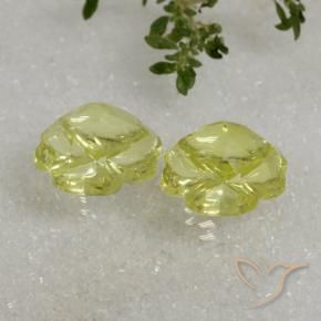 Shop natural 19.38ct Jaune citron Quartz gems, Taille Fleur, from Brésil at GemSelect. In stock, global shipping!