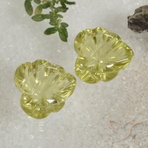 Shop natural 13.98ct Jaune verdâtre Quartz gems, Taille Fleur, from Brésil at GemSelect. In stock, global shipping!