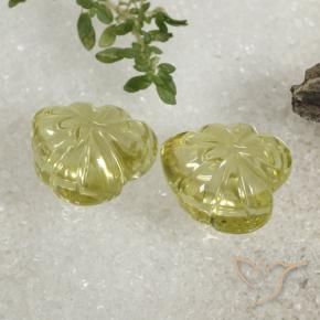 Shop natural 13.98ct Jaune verdâtre Quartz gems, Taille Fleur, from Brésil at GemSelect. In stock, global shipping!