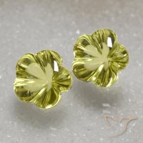 Shop natural 15.78ct Jaune verdâtre Quartz gems, Taille Fleur, from Brésil at GemSelect. In stock, global shipping!