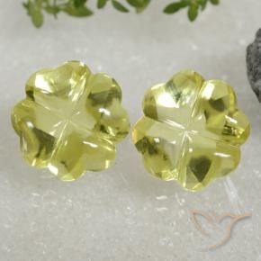 Shop natural 19.52ct Jaune verdâtre Quartz gems, Taille Fleur, from Brésil at GemSelect. In stock, global shipping!