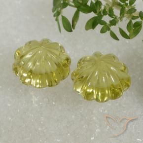 Shop natural 14.53ct Jaune moyen Quartz gems, Taille Fleur, from Brésil at GemSelect. In stock, global shipping!