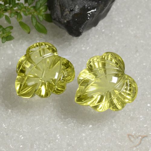 14.02ctw Naturel Jaune moyen Quartz, Fantaisie, Transparent