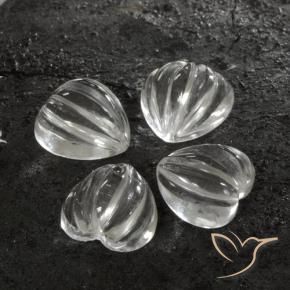 Achetez naturel 6.22ct Blanc clair Quartz gems, Forme de coeur, En provenance Brésil chez GemSelect. En stock, livraison internationale!