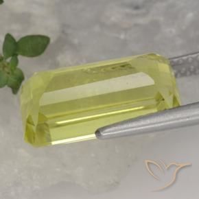 Quartz Jaune clair naturelle Octogone / coupe Émeraude, 5.63 ct, VS