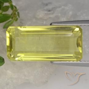 Quartz Jaune clair naturelle Octogone / coupe Émeraude, 7.14 ct, VVS-VS