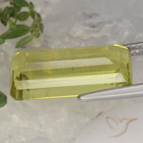 Quartz Jaune clair naturelle Octogone / coupe Émeraude, 7.14 ct, VVS-VS