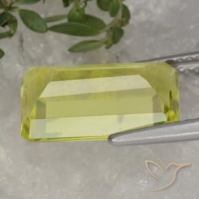 Quartz Jaune ananas léger naturelle Octogone / coupe Émeraude, 4.46 ct, VVS-VS