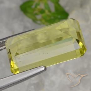 Quartz Jaune clair naturelle Octogone / coupe Émeraude, 8.23 ct, VVS-VS