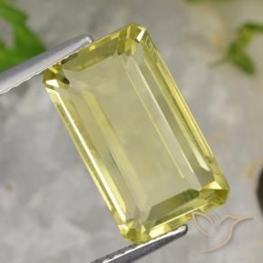 Quartz Jaune clair naturelle Octogone / coupe Émeraude, 5.64 ct, VS