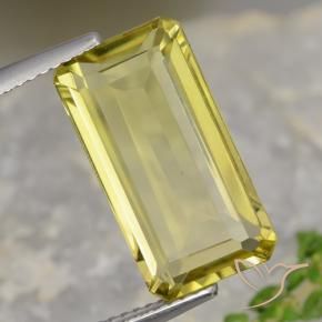 Quartz Jaune moyen naturelle Octogone / coupe Émeraude, 7.83 ct, VVS-VS