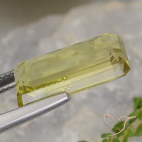 Quartz Jaune moyen naturelle Octogone / coupe Émeraude, 7.83 ct, VVS-VS