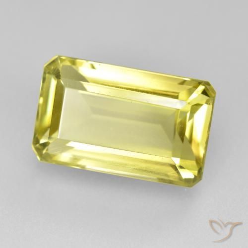 Quartz Jaune clair naturelle Octogone / coupe Émeraude, 6.62 ct, VS