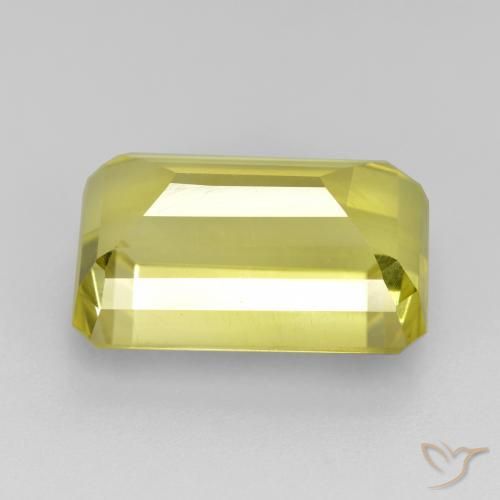 Quartz Jaune clair naturelle Octogone / coupe Émeraude, 6.62 ct, VS